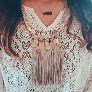Stella and dot Samar fringe necklace